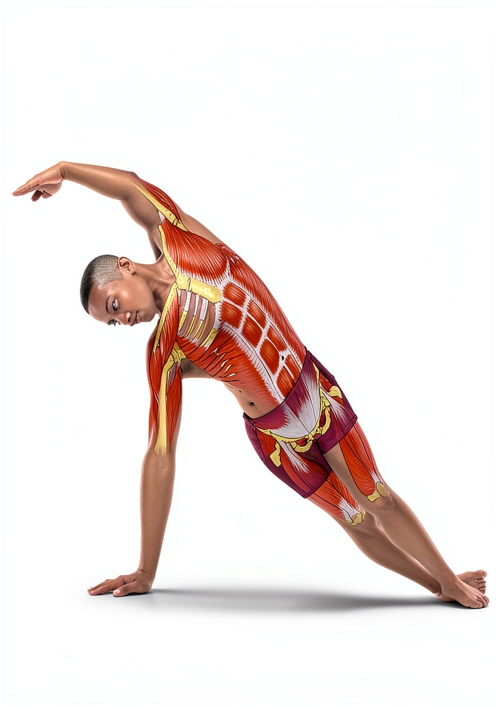 Pilates instructor holding Kindle device with anatomy ebook open in a studio setting